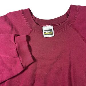 Vintage Tultex Blank Crewneck Mens XXL Superweight Blank Essentials Red 90s